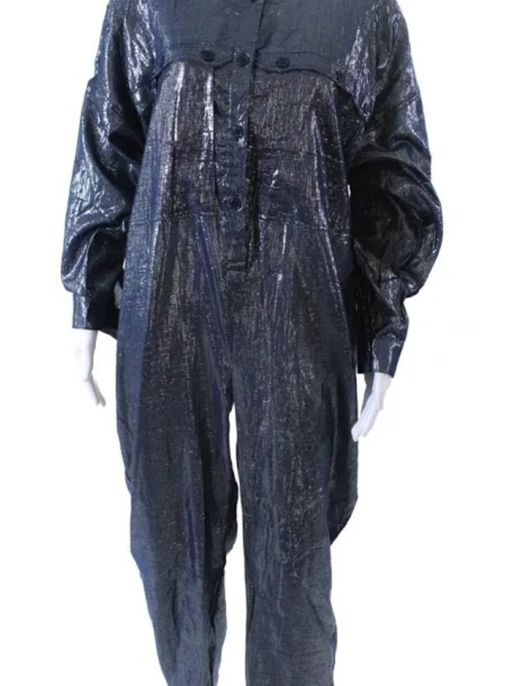 Suzi Kondi Metallic Black Jumpsuit with Shimmer
